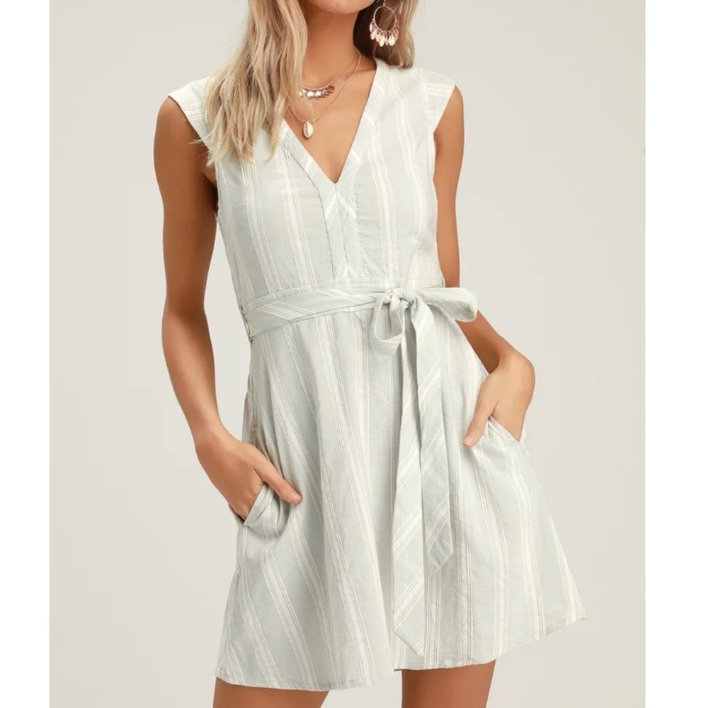 O'Neill  Jamyson Stripe V Neck‎ Mini Dress Beach Summer